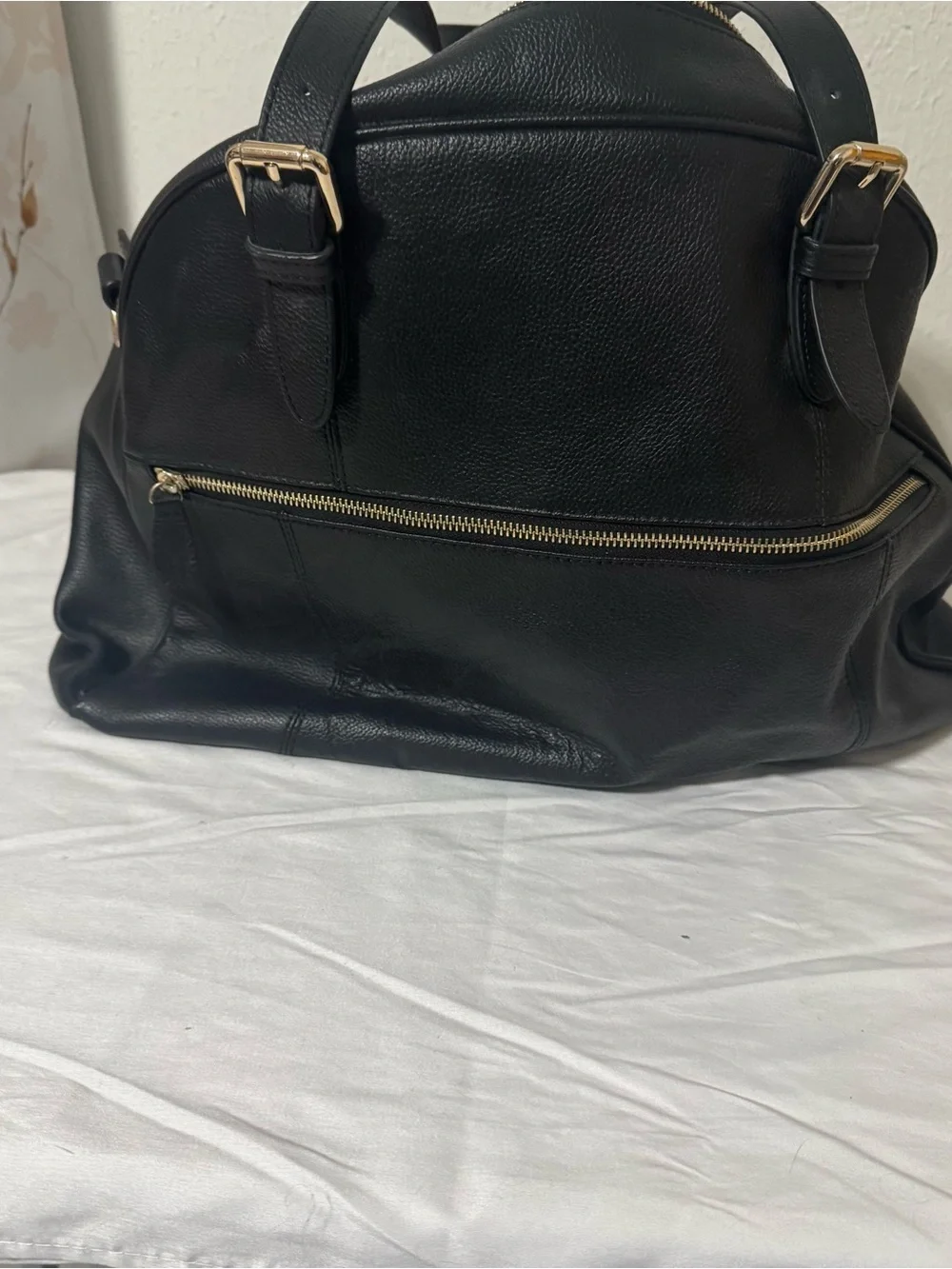 Lily Jade Rosie Stylish Black Baby Diaper Bag Gold Hardware Missing Long Strap